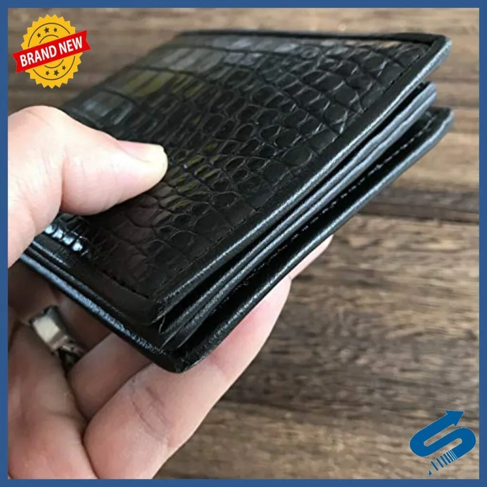 Genuine Crocodile Skin Men's Wallet Handmade Alligator Leather